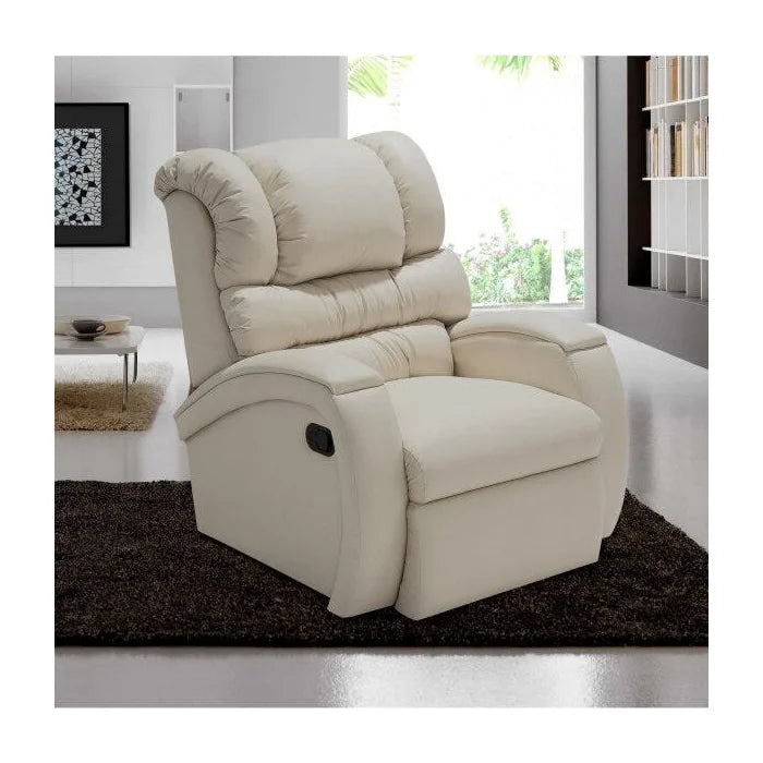 Poltrona do Papai Reclinável Zero Wall em Corino Gelo