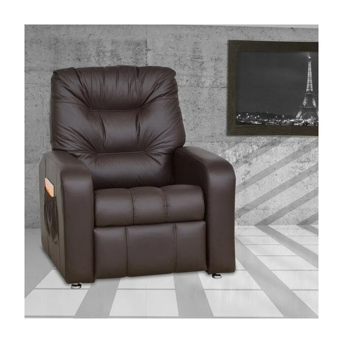 Poltrona do Papai Reclinável em Corino Marrom – Azera